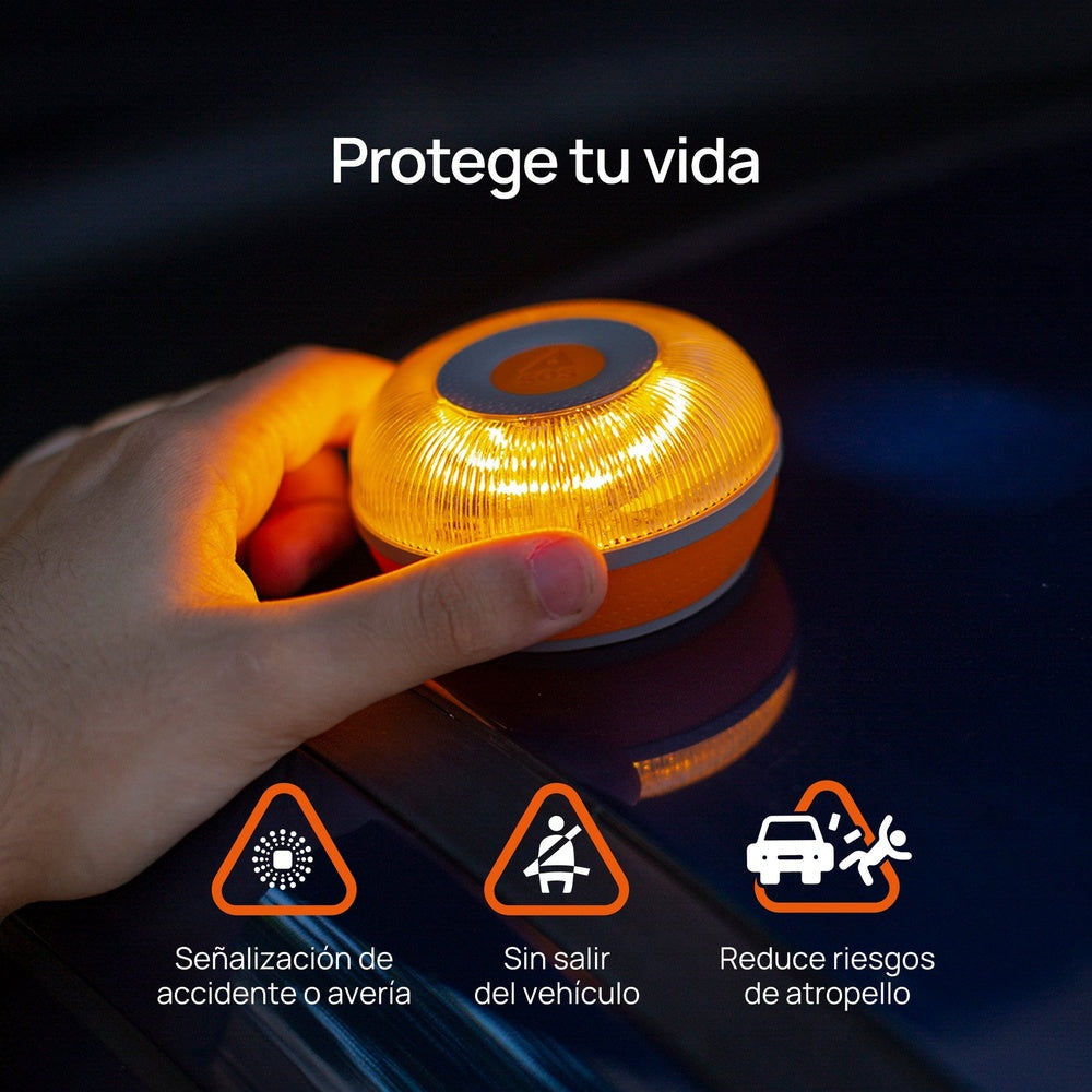 FlashLED SOS Baliza Señalización V16 Conectada IoT Homologada DGT 3.0