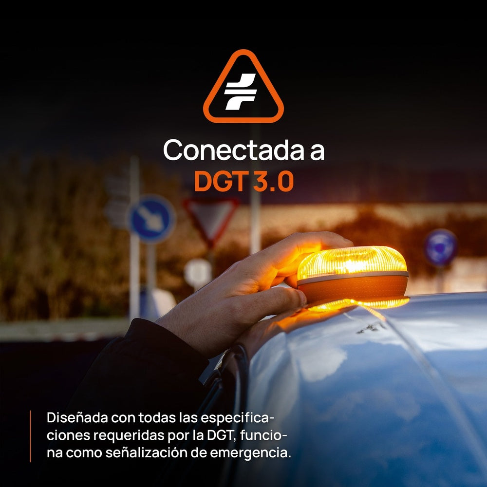 FlashLED SOS Baliza Señalización V16 Conectada IoT Homologada DGT 3.0